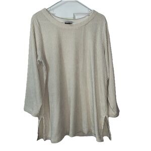 J Jill‎ Wearever Collection Sweater Women's Size XLarge Ribbed Knit Sweatshirt